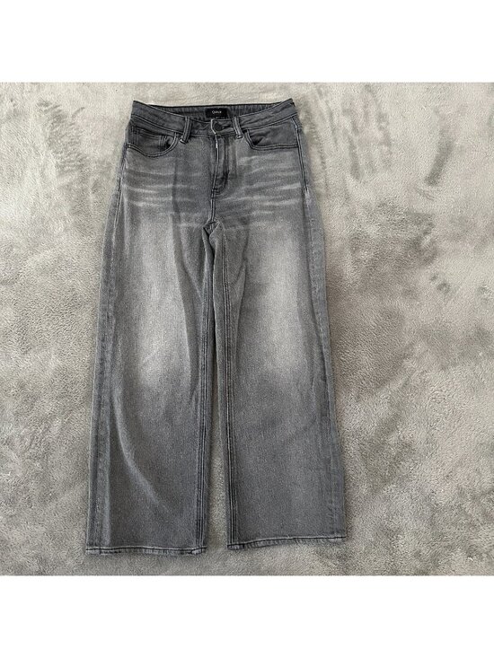 Quince Denim - Quince Bella Stretch Straight Leg Relaxed Jeans Women's 27 Stonewashed Gray